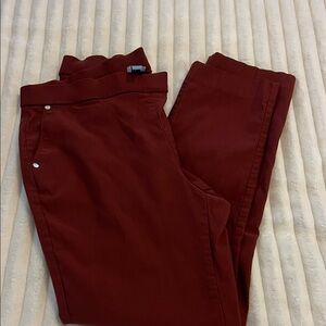 Anne Klein Women's Burgundy Straight Leg Pants